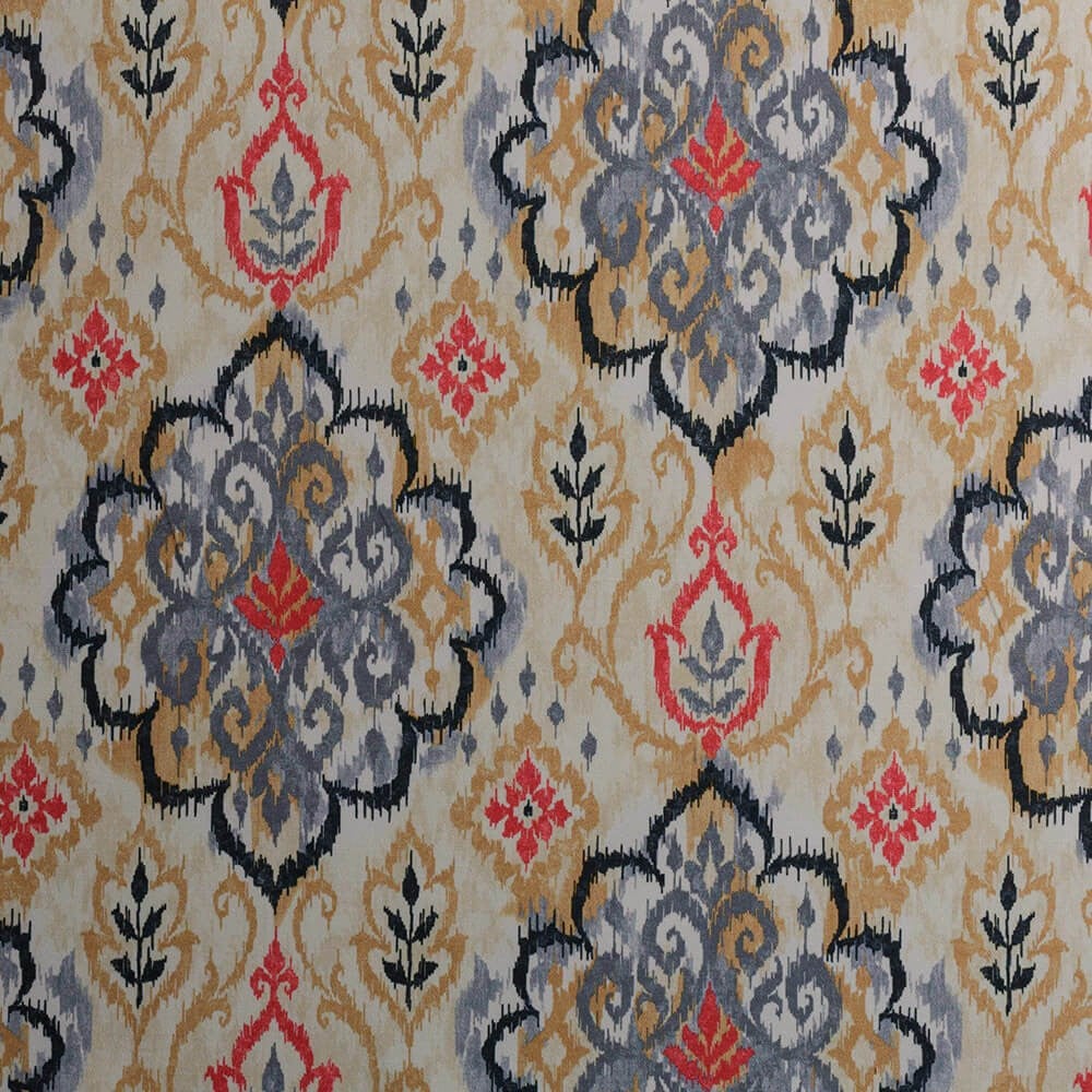 Antrasit Sütlü Kahve Renkli Modern Damask Desen Dijital Baskılı  Süet Kumaş