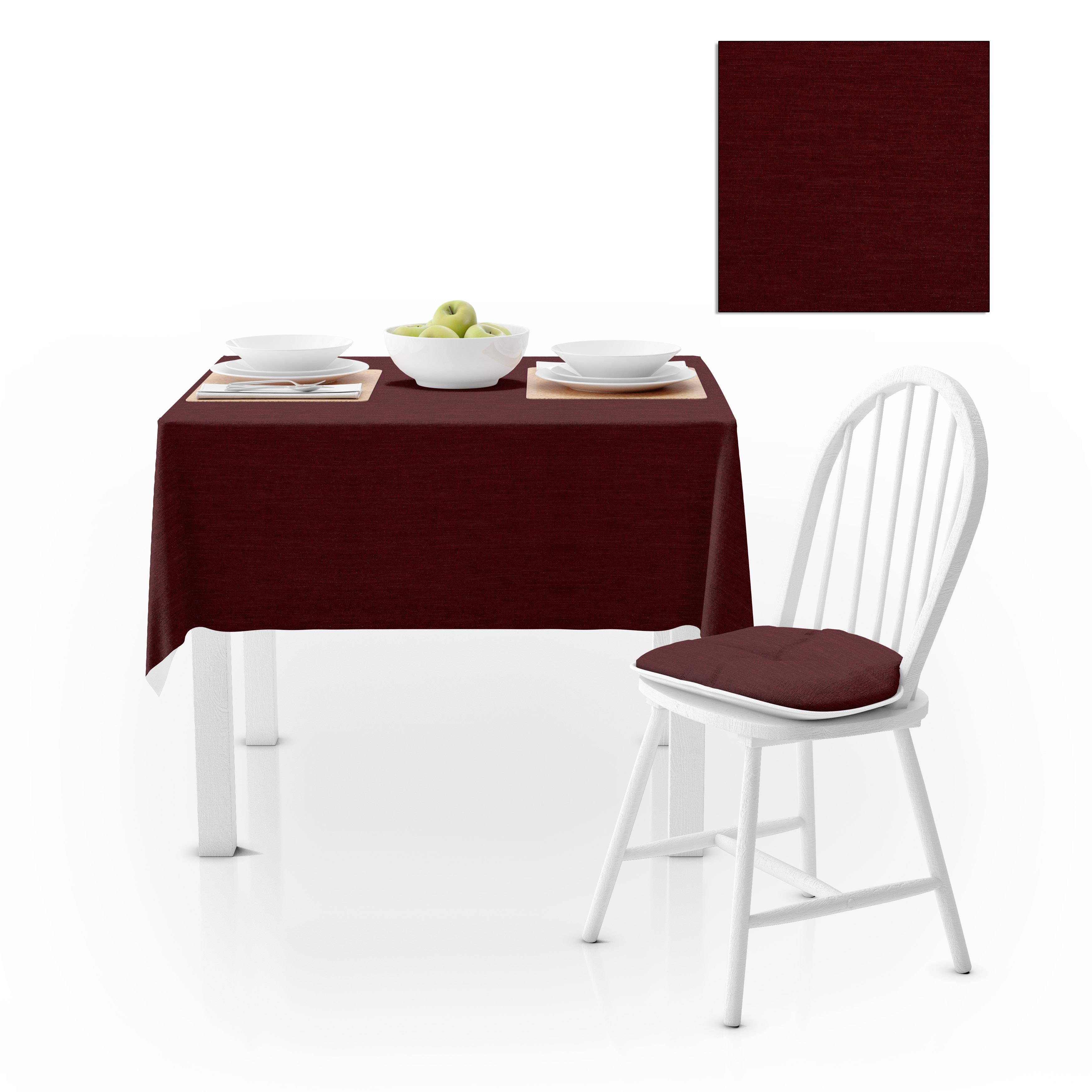 Bordo Kadife Dokulu Masa Örtüsü 180x180 