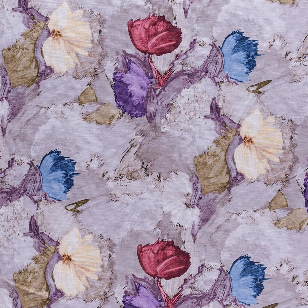 Bordo Mor Renkli Fırça Desen Dokuma Dijital Baskılı Kadife Şönil Koltuk Örtüsü Şalı 175x215cm