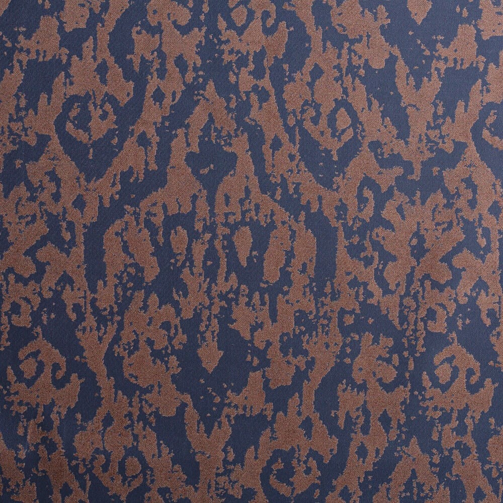 Modern Damask Desenli Dijital Baskılı Süet Kumaş