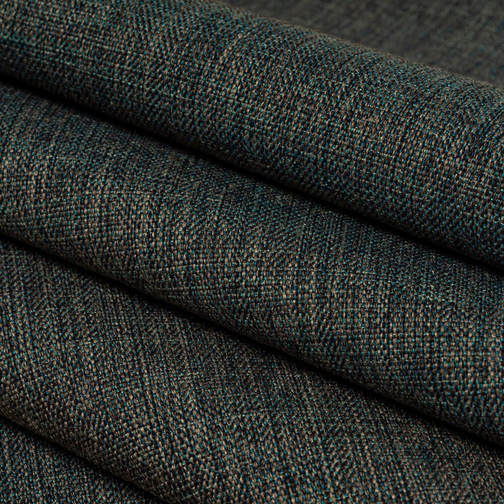 Kahve  Mavi Keten Dokulu Runner 40x140 -5269-