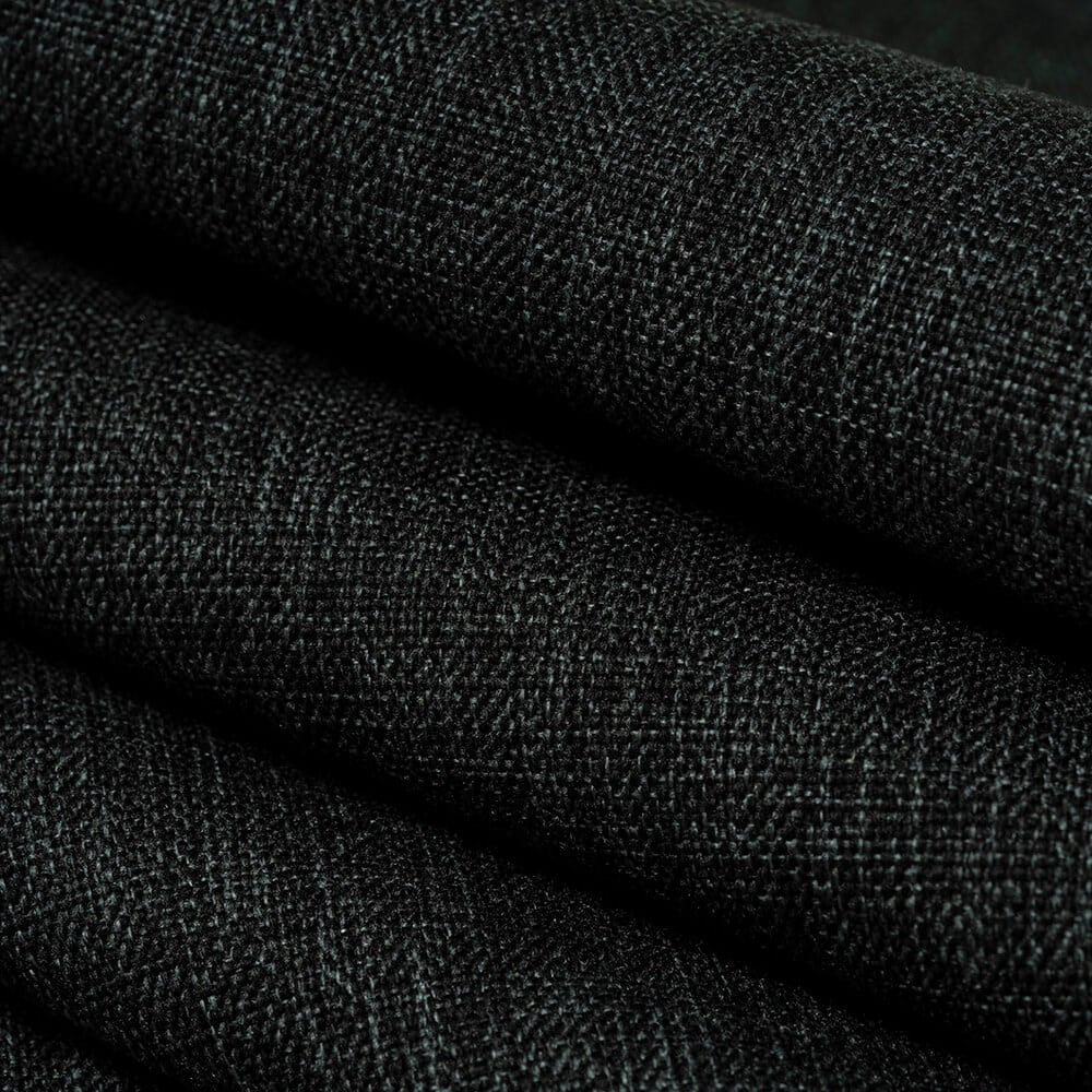 Siyah Keten Dokulu Runner 40x140 -5353-