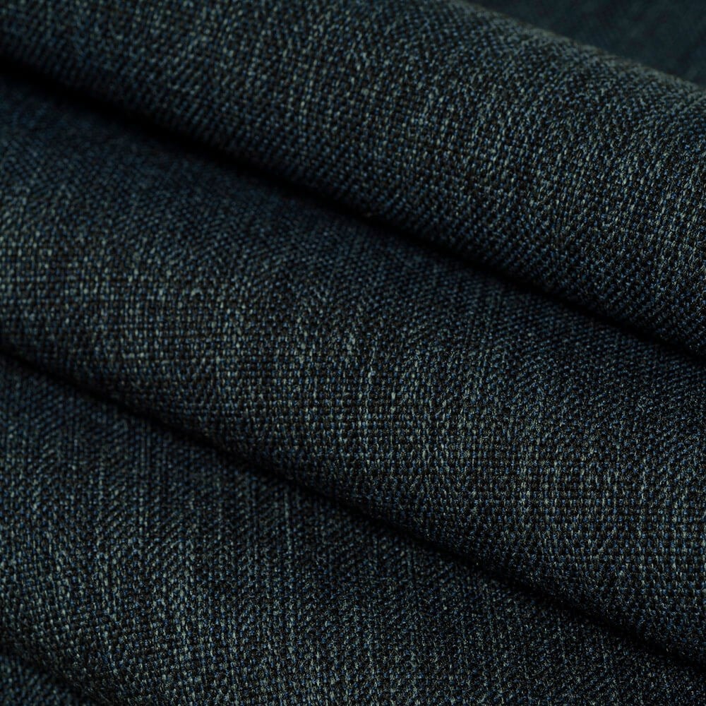 Mavi Siyah Keten Dokulu Runner 40x140 -5376-