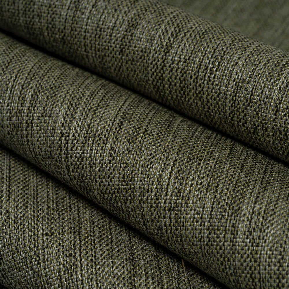 Yeşil Siyah Keten Dokulu Runner 40x140 -5961-