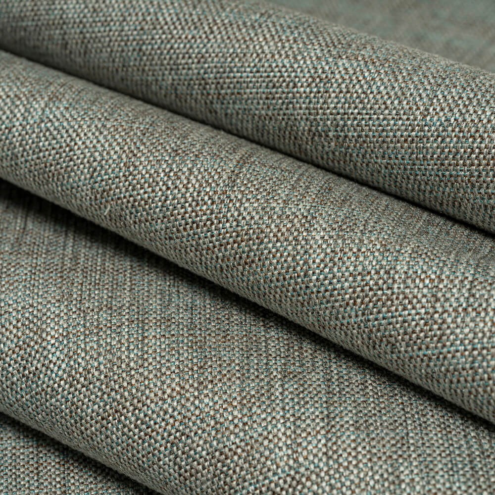 Su Yeşili Kahverengi Keten Dokulu Runner 40x140 -8068-
