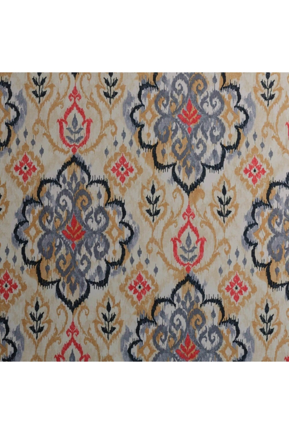 Antrasit Sütlü Kahve Renkli Modern Damask Desen Dijital Baskılı Süet Kumaş