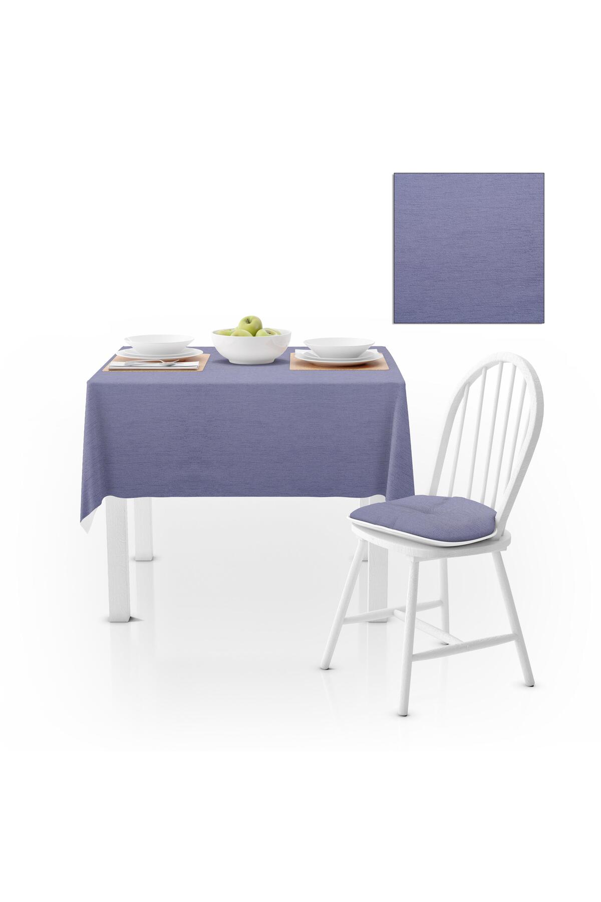 Antrasit(füme)  Kadife Dokulu Masa Örtüsü 180x260