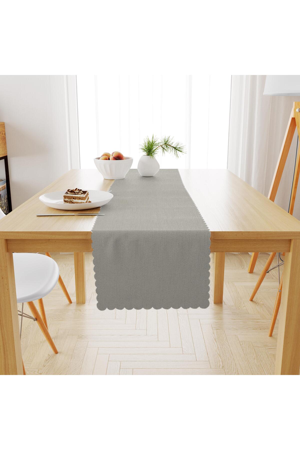Krem Kadife Dokulu Runner 40x180