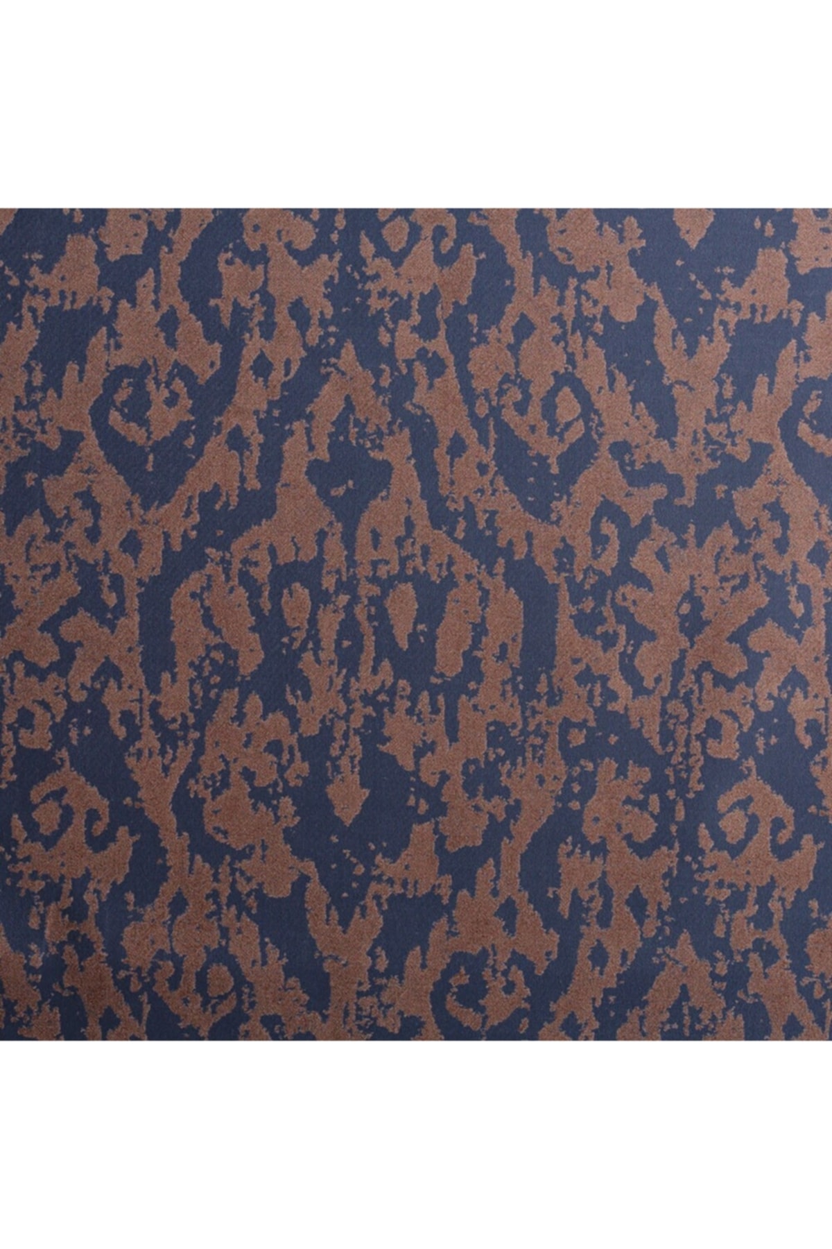 Modern Damask Desenli Dijital Baskılı Süet Kumaş